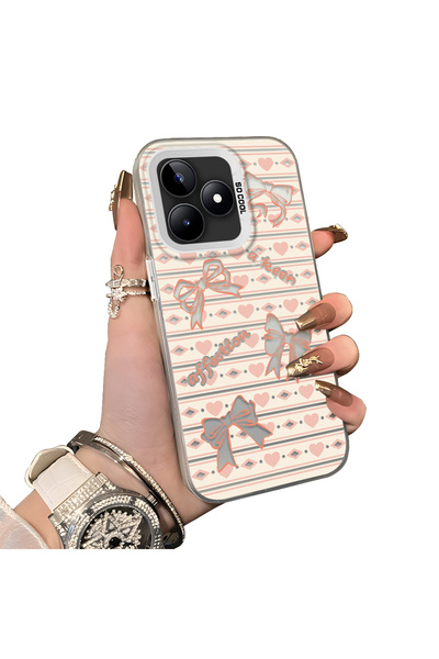 ucuc Realme Note 50 Compatible Hard Acrylic Back Silicone Edge Lens Protectio...