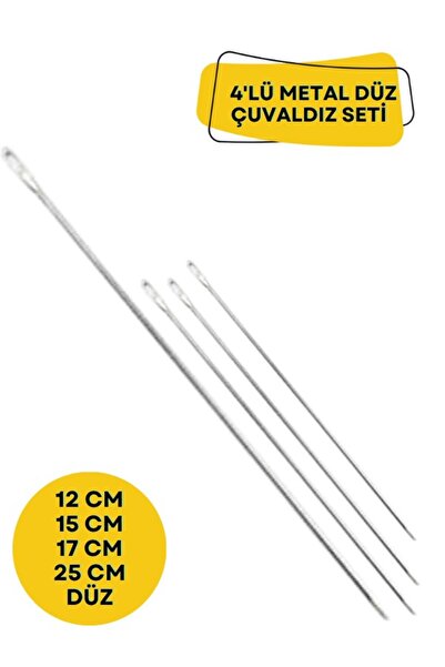 Macrostar Metal Düz Uç Çuvaldız İğne Seti 4'lü