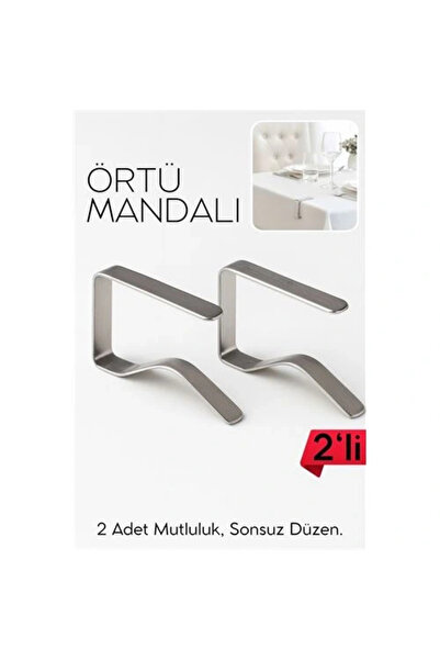 Genel Markalar Mey İthalat® 2'li Masa Örtüsü Klipsi - Metal Masa Kelepçesi Ma...