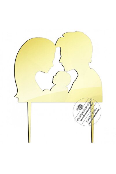 Decoratiuni Dulci Plexiglass topper, Together - Mirror gold