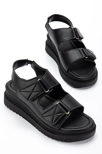 bakacstore Дамски черни сандали с велкро за ежедневно носене