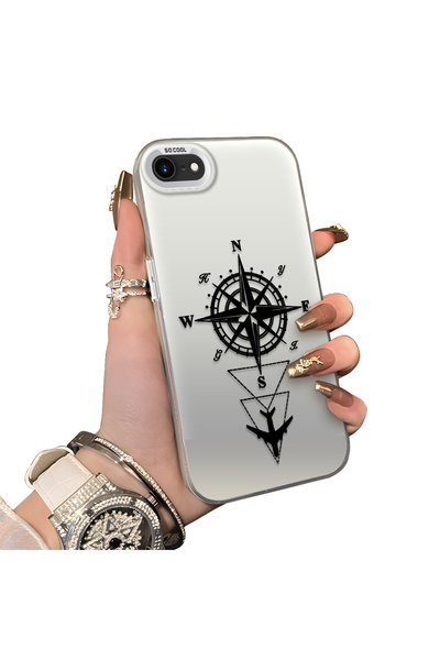 ucuc iPhone 7/8/Se 2020 2022 Compatible Hard Acrylic Back Silicone Edge Lens ...