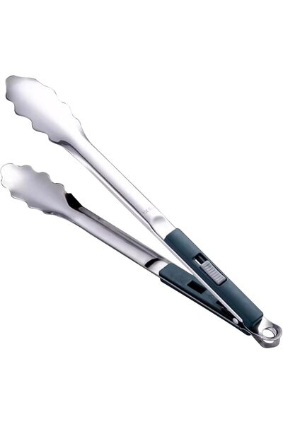 Arabest Grill Tongs,12"Kitchen Tongs Upgrade Sliding Lock ,Stainless Steel Me...