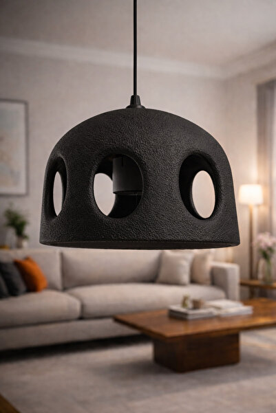 ZORO Modern Beton Dokulu Sarkıt Avize E27 Duy Minimal Salon Mutfak