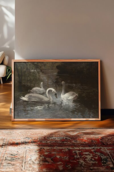 Postifull Vintage Painting, Wooden Framed Poster, Vintage Wall Decor