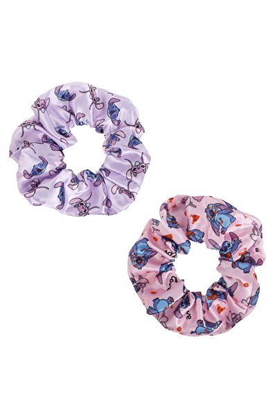 OEM Elastice Par Textile Satinate Roz & Lila cu Model Stitch pentru Copii - 2buc