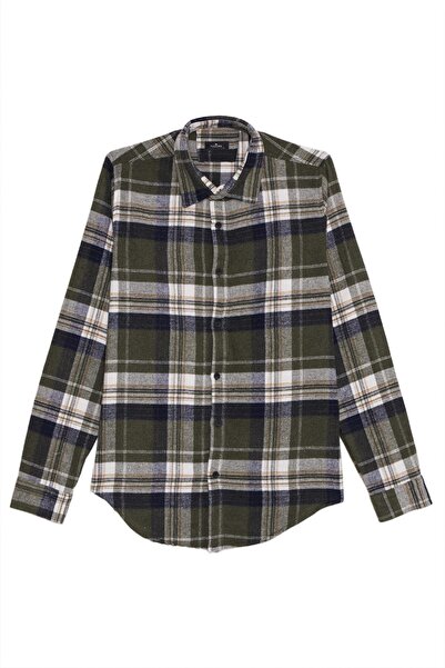 Tudors Men's Slim Fit slim fit checkered winter lumberjack shirt