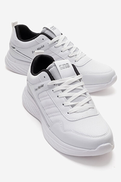 CCWAY AYAKKABI حذاء رياضي رجالي من نوع أنوراك بخياطة جانبية باللون الأبيض وال...