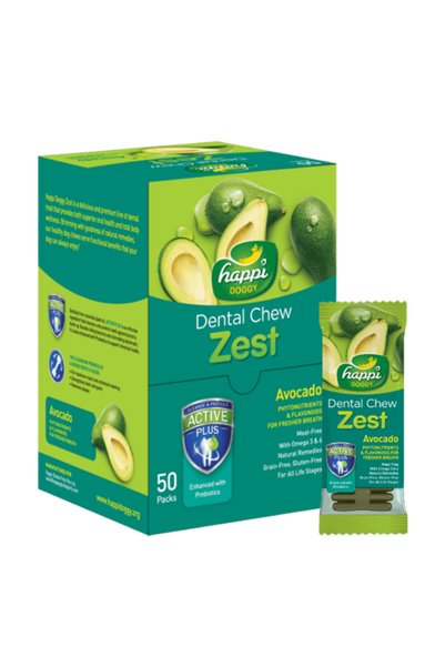 Happi Doggy Dental Chew Zest-Avocado-4''
