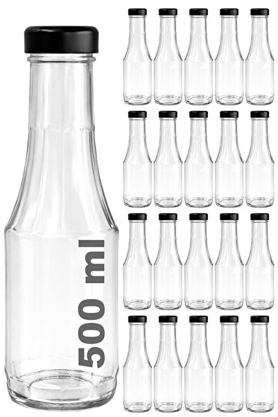 Afracam 500 ml Sütun Cam Şişe Meşrubat, Meyve Suyu, Limonata Şişesi 500 cc Me...