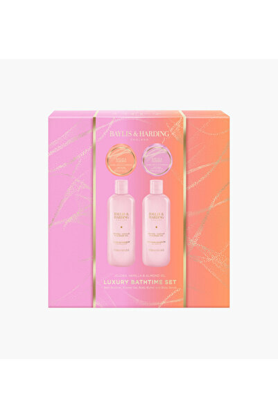Baylis & Harding مجموعة العناية الشخصية بزيت الجوجوبا والفانيليا واللوز