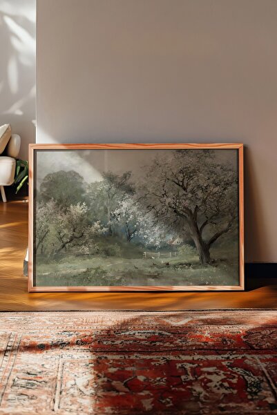 Postifull Vintage Painting, Wooden Framed Poster, Vintage Wall Decor