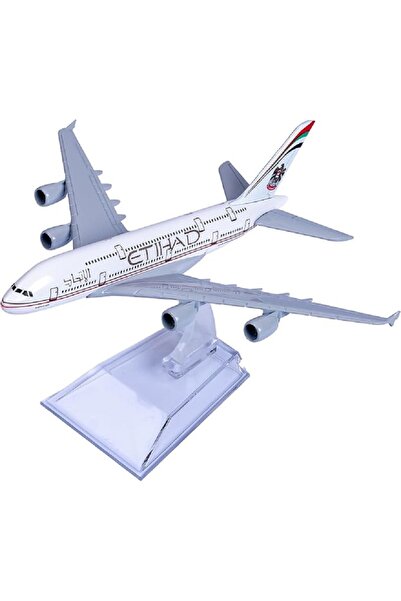 aircraft Etihad Airbus 380 Metal Model Uçak 1:400 (16 cm)