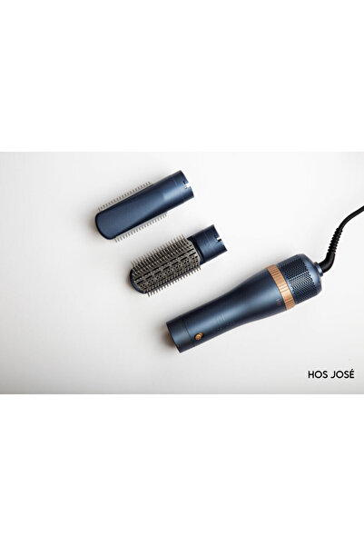 HOS JOSE فرشاة تصفيف الشعر الاحترافية بالهواء الساخن، أزرق ملكي