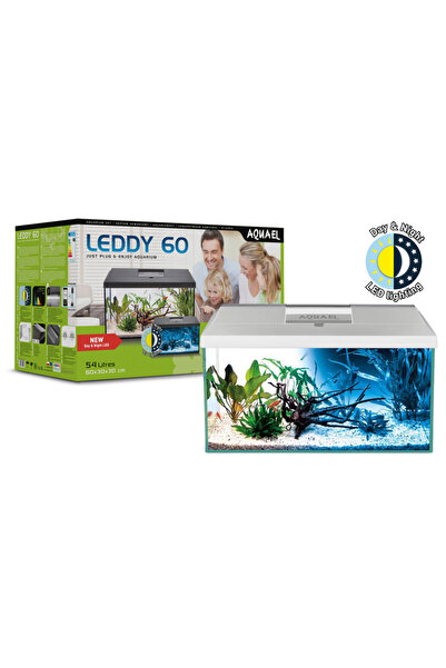 Aquael مجموعة حوض أسماك ليدي 60 أبيض نهاري وليلي