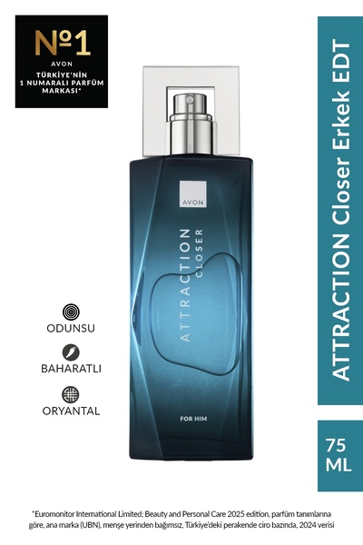 AVON Attraction Closer Erkek EDT 75ml
