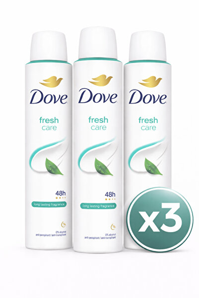 Dove 3X Pack - Fresh Care 48h Antiperspirant Deodorant Spray 200 ml - Long-La...