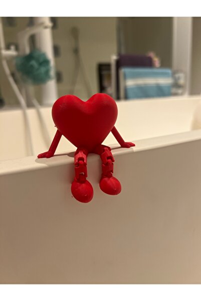 Anka Atolye Oynar Eklemli Kalp Figürü (7cm) - 3D Baskı – Hareketli Romantik S...