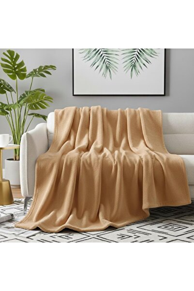 AL SAHIR GARMENT INDUSTRY L.L.C Single Fleece Blanket 150 x 200 cm – Soft & Warm Lightweight Plain Blanket for All Seasons, Cozy M