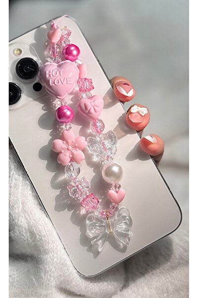 MİRAZ TASARIM Y2K Pearl&Crystal Phone Charm Phone Charm/Hanger, Bag – Camera ...