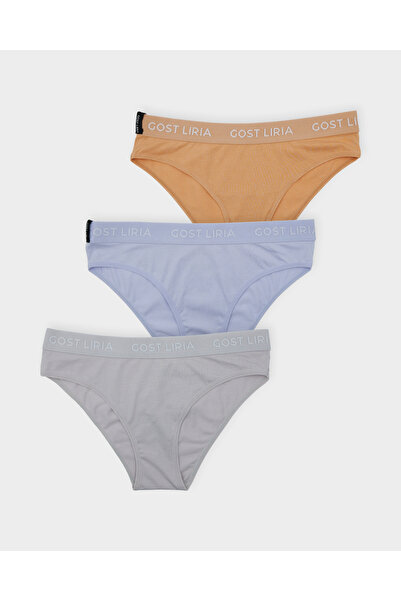 GOST LİRİA Cool Pastel Women's Slips 3-Pack - Multi-Colored