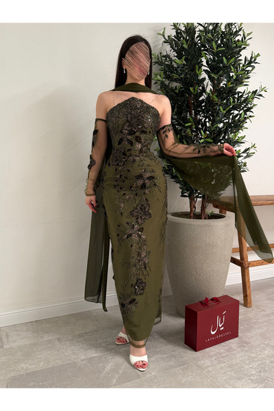 LAYAL DRESSES Bashayer's evening dress with lace