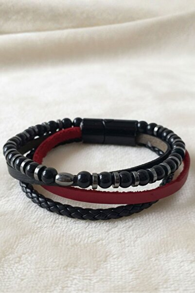 Uretti - Ali 7128 1579 Natural Stone Leather Bracelet