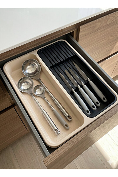 Padilon Drawer Knife Holder & Ladle Organizer 26X40 cm Drawer Organizer with ...