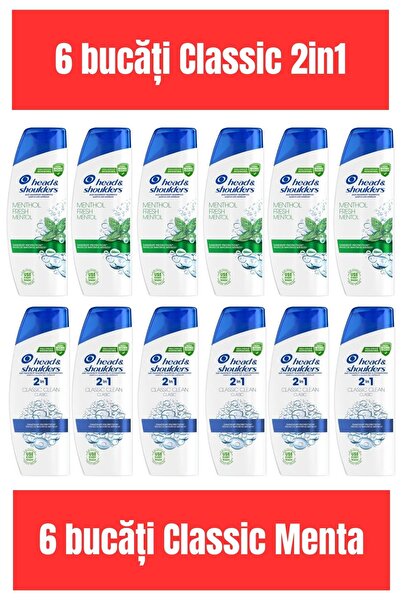 Head & Shoulders HEAD&SHOULDERS 330ML 2 ÎN 1 CLASIC CLEAN x6 + HEAD&SHOULDERS...