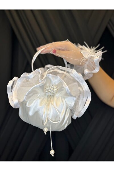 ecrin tuhafiye hobi Gelin Saten Takı Kesesi