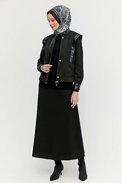 Setrms Yüksek Yakalı Örme Ceket