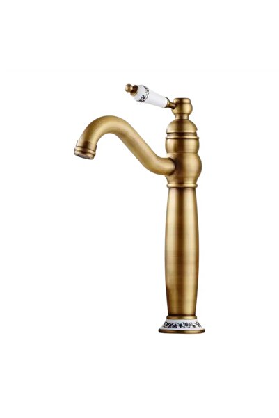 OEM Baterie înaltă pentru chiuvetă, design antic, bronz, ornament ceramic