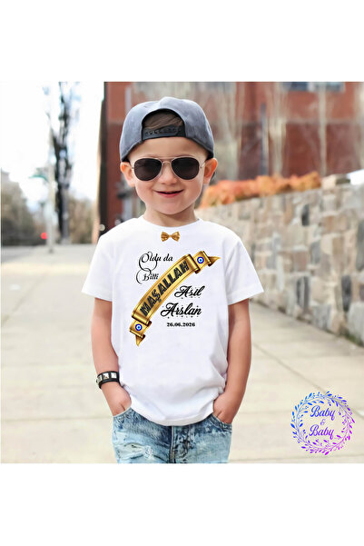 Baby&Baby Olduda Bitti Maşallah Gold Sünnet Pamuklu Erkek Çocuk Tişört