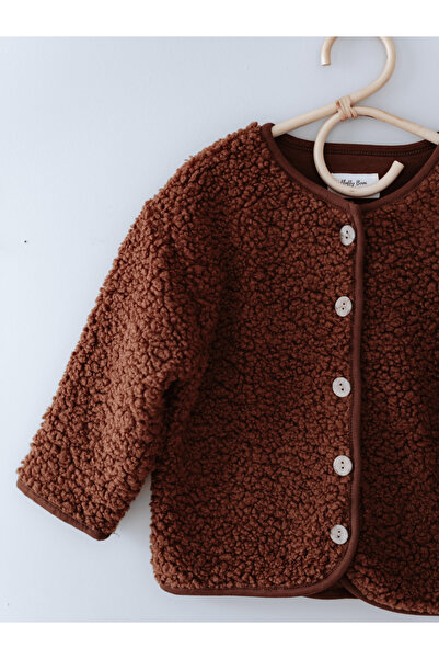 Fluffyboon Teddy Çocuk Ceket - Koyu Kahve