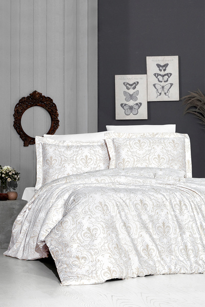 First Choice Delmor %100 Pamuk Saten 200 TC (80 Tel) Tek Kişilik Nevresim Takımı