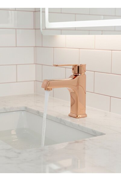 EMFA AKSESUAR صنبور حوض نحاسي مربع الشكل - صنبور حوض نحاسي