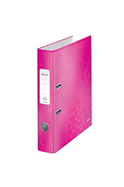 Leitz Laminated Lever Arch File 5.2 Cm Metallic Pink WOW