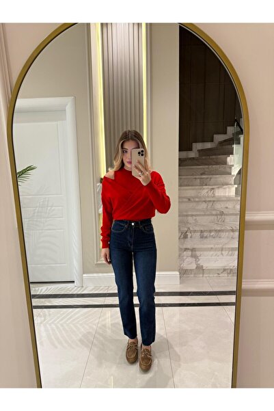 CKBUTİK Koyu Mavi Boyfit Jean -2146