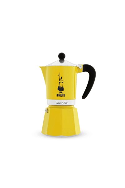 Bialetti ماكينة قهوة موكابوت صفراء قوس قزح 6 أكواب