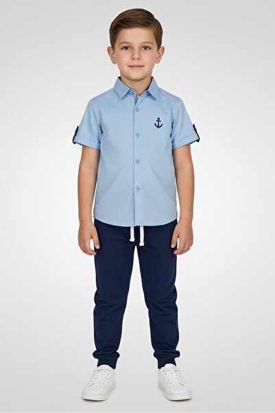 Freestyle طقم ملابس للأولاد الصغار مكون من قطعتين، قميص وبنطال مطرزان، متعدد ...