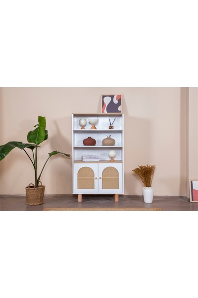 VOW HOME LIVING CALVİN BOHEM HAZERAN KİTAPLIK %100 MDF