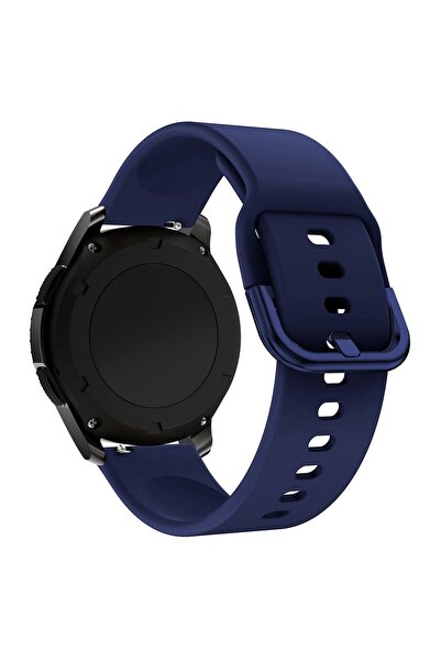 OEM Universal 20mm Navy Blue Silicone Smartwatch Strap - Adjustable and Durable