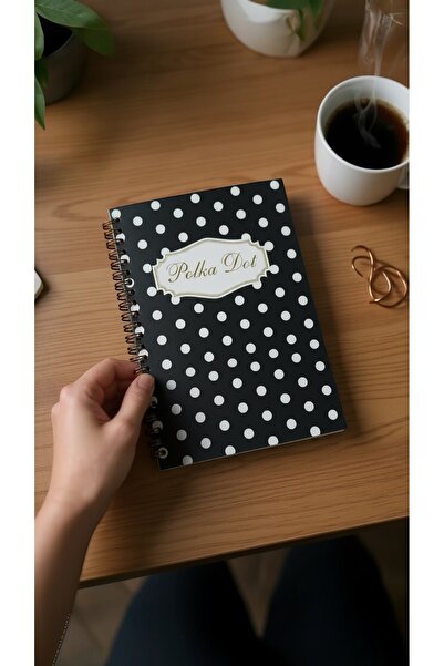 Mas Note A5 Spiralli Çizgisiz Defter 100 Sayfa 50 Yaprak | Dokulu Puantiye Ka...