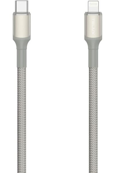 telux FLEXIX 27W USB-C to Lightning Braided Cable 1m, 10K+ Bend Lifespan, Dat...