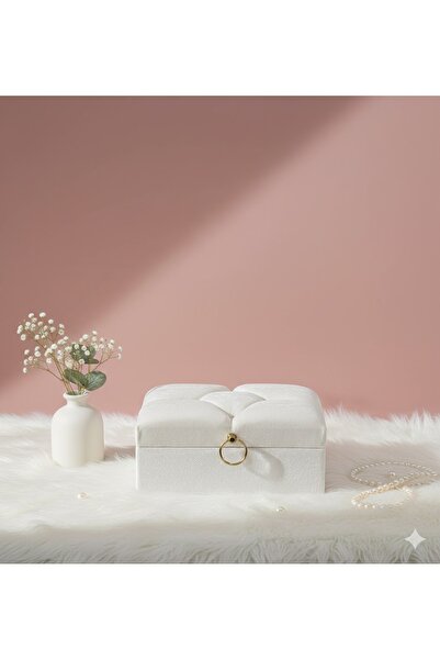 Duru Çeyiz Sandıkları Lüks Kadife Makyaj Çeyiz Sandığı