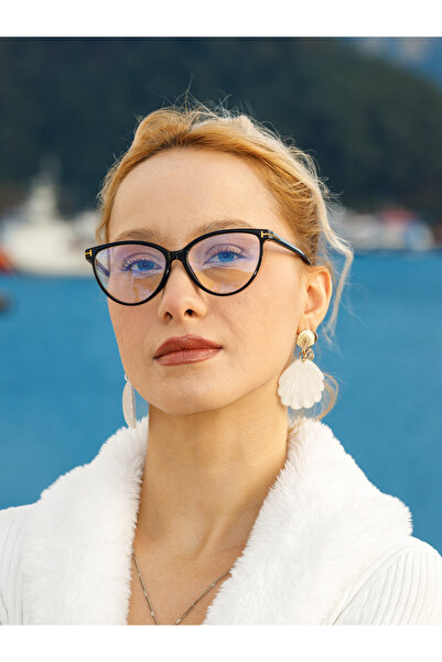 Angel Eyes Black Blue Light Protection Women's Glasses