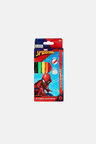 Marvel Sprider-Man 8 Pieces Fibre Markers, Multicolor