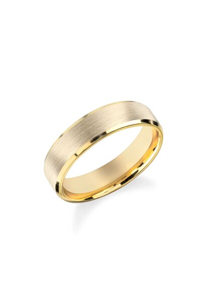 Generic 925 Ayar Gümüş Mat Alyans, Altın Kaplama – Erkek & Kadın Unisex