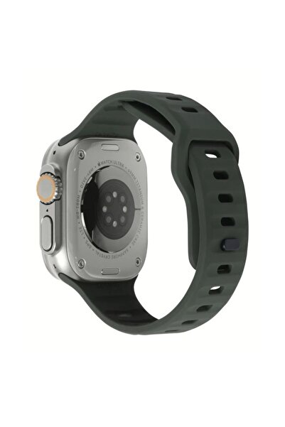 Mobile Origin Premium Olive Green Silicone Strap for Apple Watch 4-9/SE/Ultra...