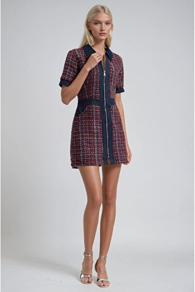 Lijuri Твид рокля с плетен яка 2014